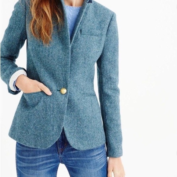 J. Crew x Moon Luxury English fabrics Campbell style blazer Size 2 - Picture 3 of 13